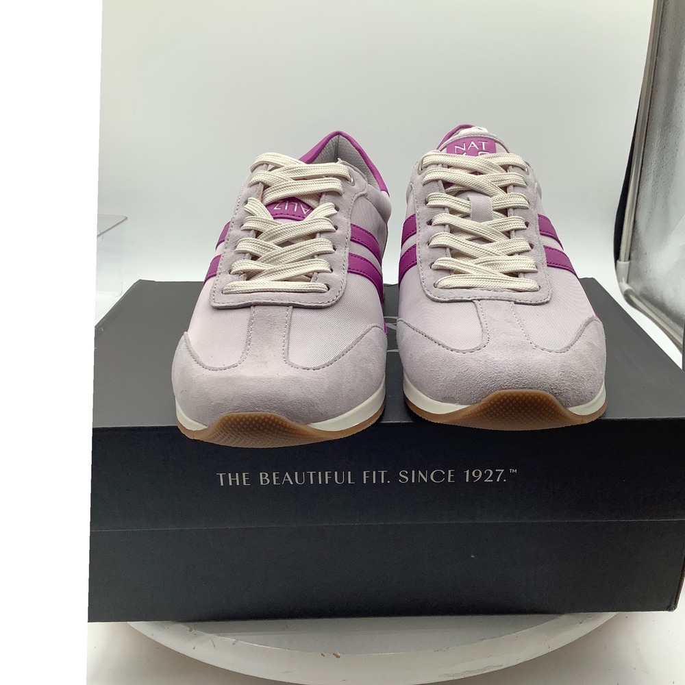 Naturalizer Lorena Lilac Violet Leather Fabric‎ Sneakers J4650M3500 Size 8M
